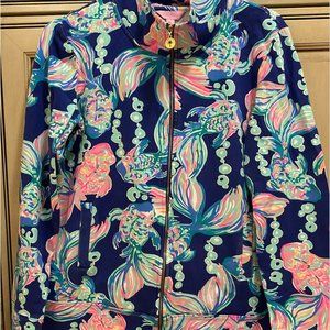 Lilly Pulitzer Reagan Zip Up Going Coastal Size Large